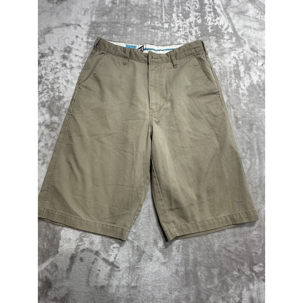 Volcom Shorts Men's SIze 30‎ Beige Khaki Pockets Multi-Use Skateboard Surf EUC